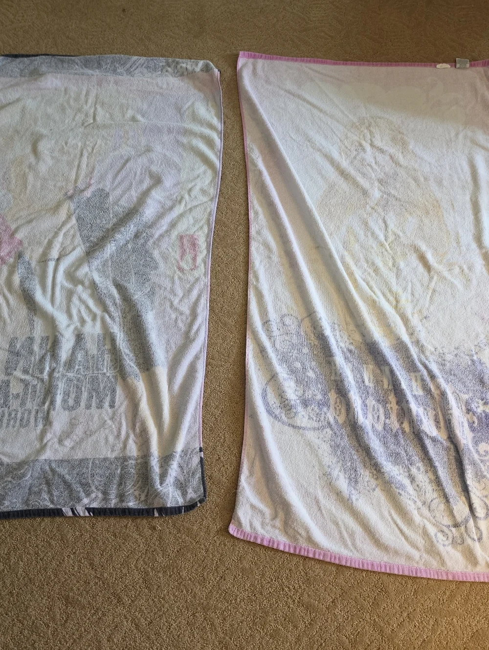 Lot of 2 Y2K Hannah Montana Towels Disney Channel Miley Cyrus